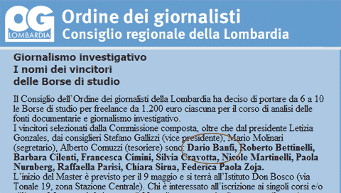 Corso in giornalismo investigativo