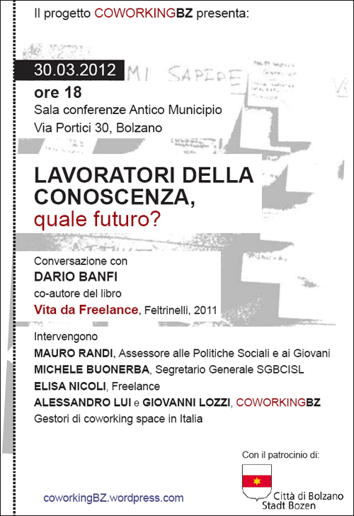 Presentazione Vita da Freelance a Bolzano